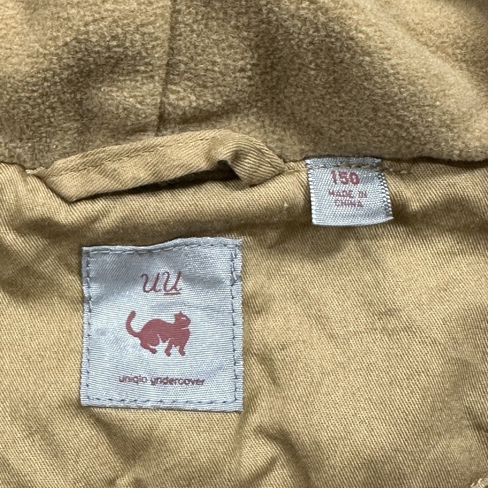 Uniqlo Undercover Full Zip Pocket Hoodie Sz XL (12) Boys Khaki (See Measurements - Picture 3 of 13